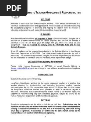 SUBSTITUTE_TEACHER_GUIDELINES__RESPONSIBILITIES