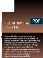 Režimi Monetarne Politike