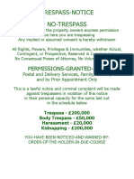 Home Trespass Notice None CL PDF