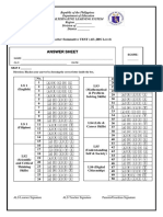 Answer Sheet (Ae-Jhs)