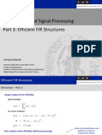 Advanced Digital Signal Processing Part 3: Efficient FIR Structures