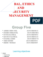 Global, Ethics AND Security Management
