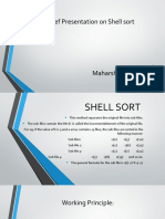 A Brief Presentation On Shell Sort