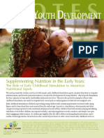 NutritionThe Role of Early Childhood Stimulation To Maximize