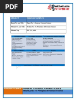 Principles of Forensic Science