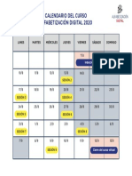 Calendario Alfabetización Digital 2020 PDF