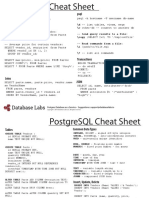 Postgres Cheat Sheet PDF