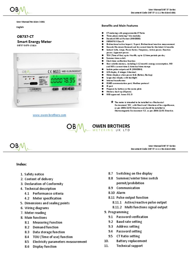 Current Transformer CT Meter PDF