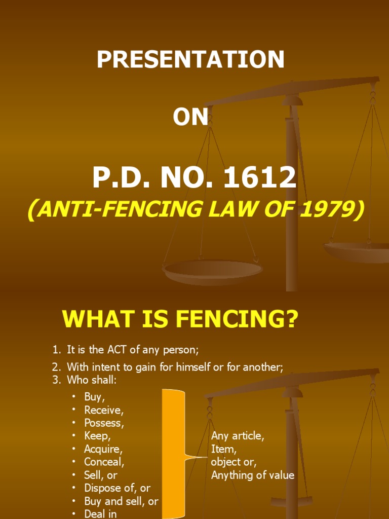 AntiFencing Law (Atty. Betic) PDF Theft Robbery