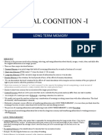 Spatial Cognition - I: Long Term Memory
