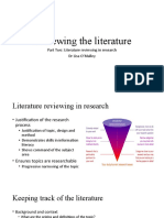 Literature Reviewing in Research - Week3 - 2 - Research Design