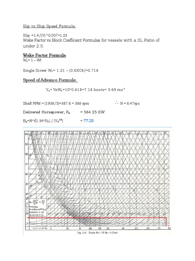 Slip and Ship Speed Calculations | PDF | Propeller | Machines