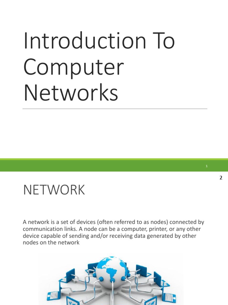 Introduction To Computer Networks | PDF | Network Topology | Peer To Peer