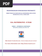 Manonmaniam Sundaranar University: B.Sc. Mathematics - Ii Year