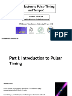 Introduction To Pulsar Timing and Tempo2: James Mckee