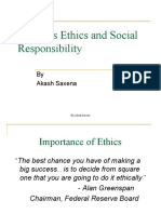 Business Ethics and Social Responsibility: by Akash Saxena