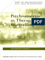 Antonino Ferro - Psychoanalysis As Therapy and Storytelling (The New Library of Psychoanalysis) PDF