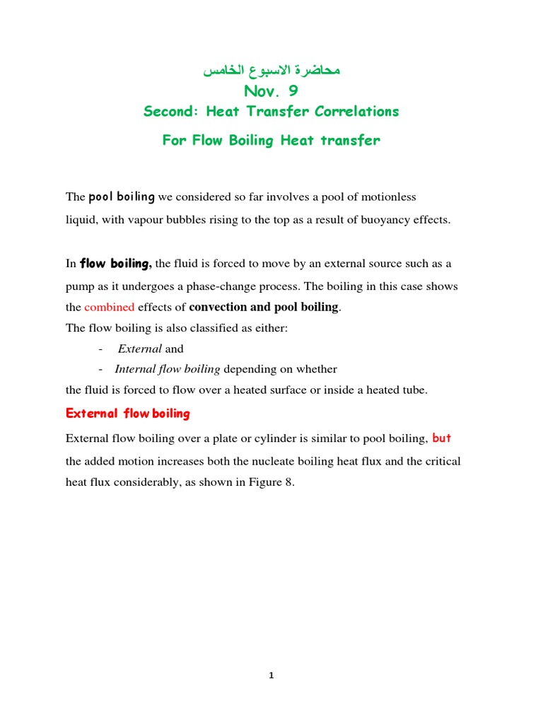 Second: Heat Transfer Correlations For Flow Boiling Heat Transfer | PDF ...