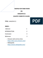 Synopsis For Term Paper ON Amazon Ec2 (Elastic Compute Cloud)