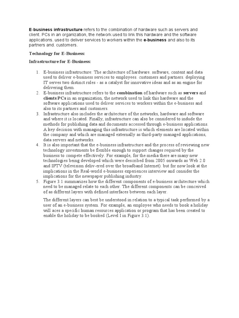 E Business Infrastructure | PDF | Electronic Business | World Wide Web