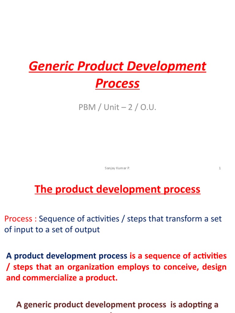 A Generic Product Development Process | PDF | Computing | Science