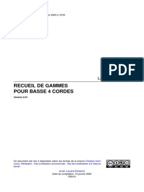 Recueil de Gammes Basse 4 Cordes v2 S PDF, PDF, Intervalle (Musique)