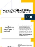 Personalitatea Juridica A Societatii Comerciale