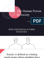 The Human Person in Society: Abad, Francia, Illescas, Maquirang, Reyes