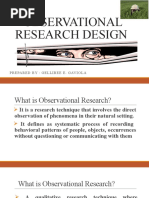 Observational Research Design