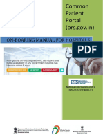 Common Patient Portal (Ors - Gov.in) : On-Boaring Manual For Hospitals
