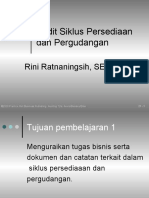 Audit Siklus Persediaan Dan Pergudangan: Rini Ratnaningsih, SE, M.Ak