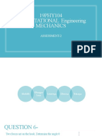 19PHY104 COMPUTATIONAL Engineering Mechanics: Assessment-2