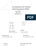 Numerical Solutions For Partial Differential Equations (PDE)