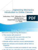 APL100: Engineering Mechanics Introduction To Online Classes