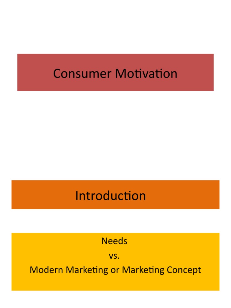 Understanding Consumer Motivation | PDF | Motivational | Motivation