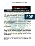 VVV Important Questions For Advocateship Written Exam-2020: Final Suggestion On CRPC