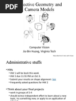 Projective Geometry and Camera Models: Computer Vision Jia-Bin Huang, Virginia Tech