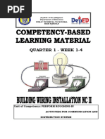 Quarter 1 - WEEK 1-4: Unit of Competency: PERFORM ROUGHING-IN Activities For Communication and Distribution System