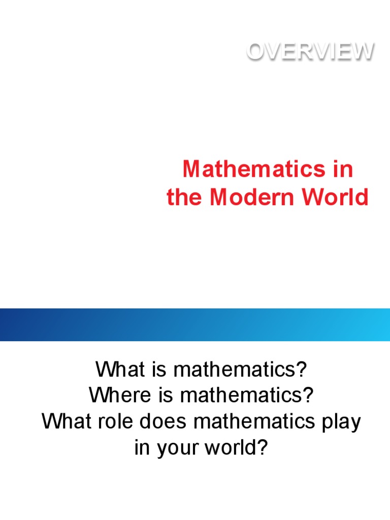 Mathematics in The Modern World | PDF