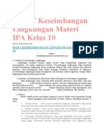 Keseimbangan Lingkungan Materi IPA Kelas 10