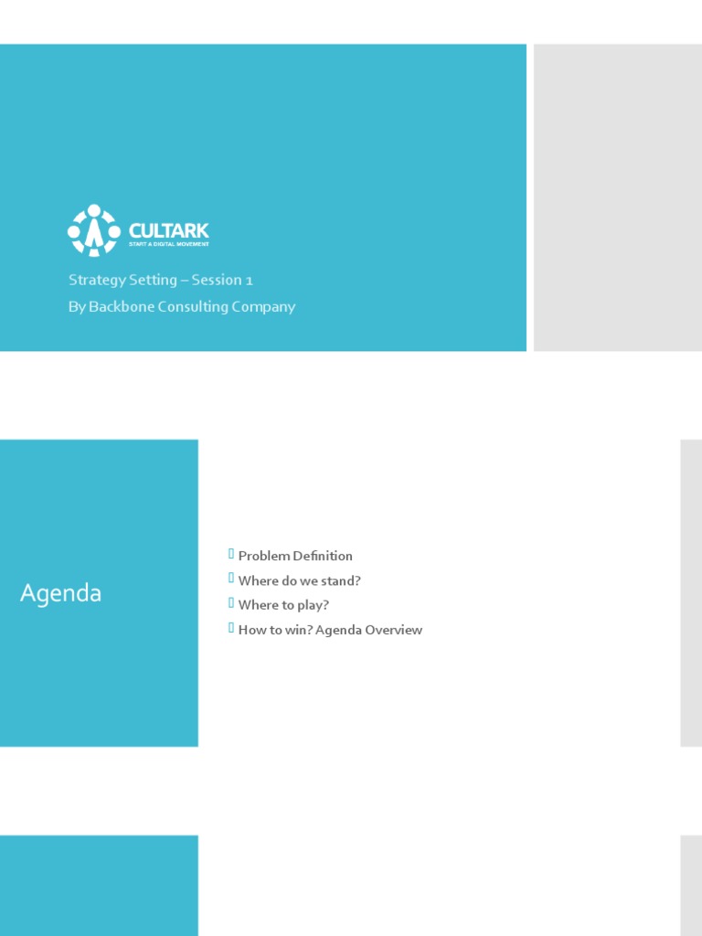 Strategy Setting - Session 1 by Backbone Consulting Company | PDF