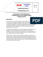 Introduction To Unit Operations Fundamentals and Troubleshooting Training Course