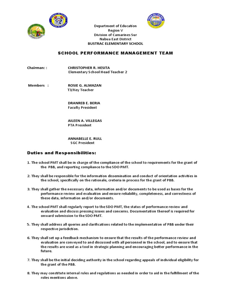School Performance Management Team Spmt Pdf Public Law Policy