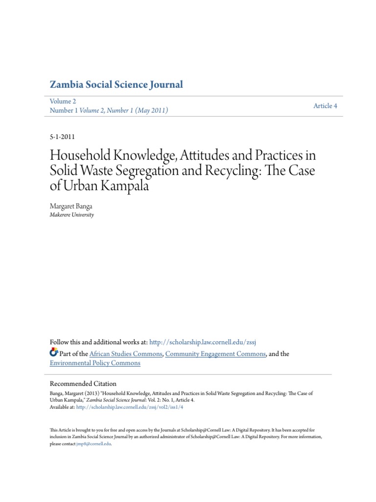 Waste Segregation Practices in Kampala | PDF | Recycling | Waste Management