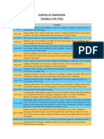 Outline of Sophocles' Oedipus The King: Lines Events