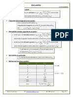 Derivabilite D Une Fonction Resume de Cours 1