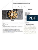 Chicken Turnovers With Caesar Sauce