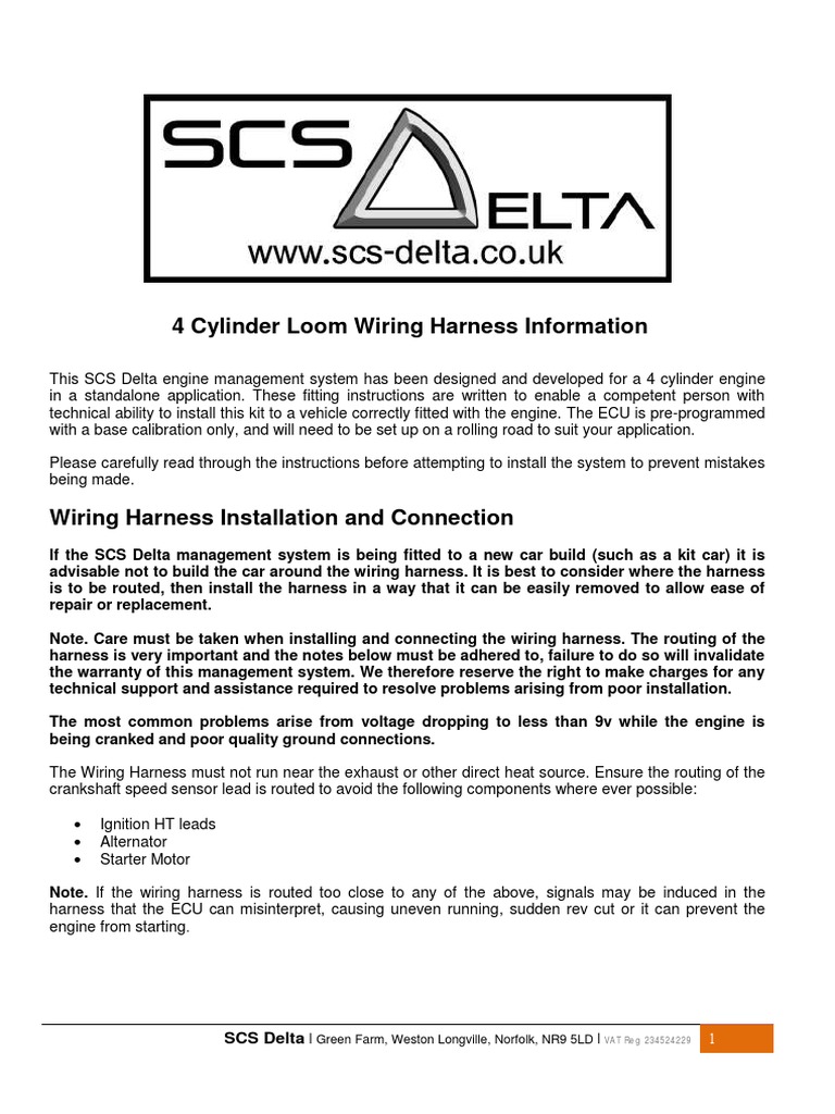 4-Cylinder Engine Wiring Guide | PDF | Propulsion | Components