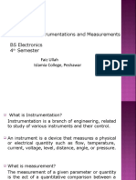 Electronics Instrumentations and Measurements BS Electronics 4 Semester Faiz Ullah Islamia College, Peshawar
