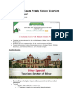 Bihar State Exam Study Notes - Tourism Sector of Bihar - Bihar State Exams